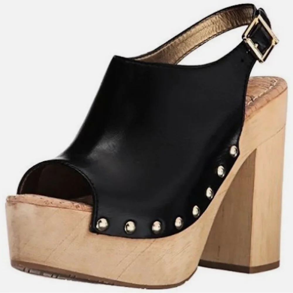 NWOB Sam Edelman Marley Wooden Platform Sandal